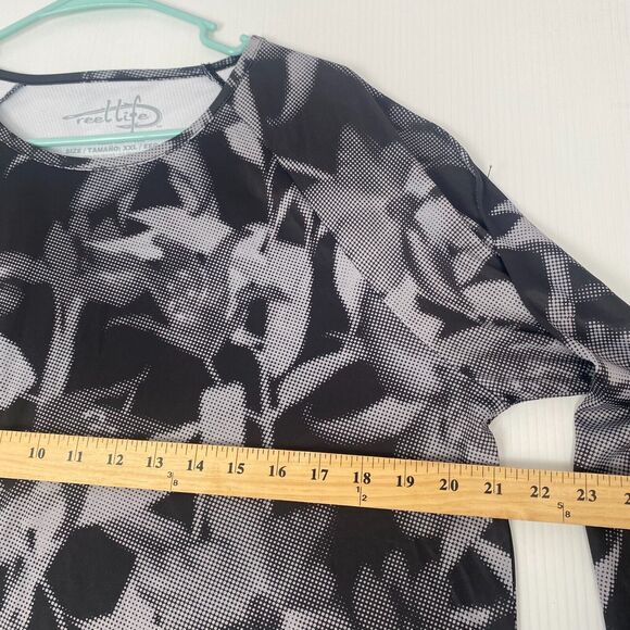 Reel Life Women's Long Sleeve UV Top Stretch Lightweig Size XXL Black/Gray - Picture 8 of 12